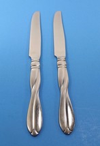International Silver Modern Twist Stainless Frosted Set Of 2 Dinner Knives - £5.36 GBP