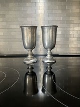 Set of 2 Vintage Wilton Armetale Goblets 7” Made in PA USA wine beer tav... - £23.59 GBP