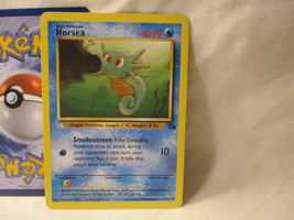 1999 Pokemon Card #49/62: Horsea, Fossil Set - $2.50