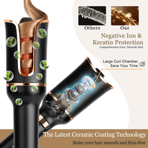Automatic Curling Iron Air Curling Flat Iron Magic Wand Wave Styling Automatic R - £32.99 GBP