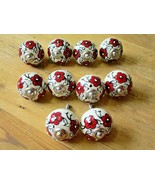10 Drawer Knobs Flower Knobs Pulls Handle Cabinet Hardware Round Closet ... - $443.44 MXN