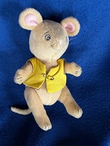 American Girl Doll Plush Angelina Cousin Henry Small Tan Jointed Mouse w Yellow  - £25.55 GBP
