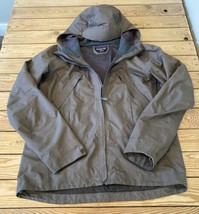 Patagonia Men’s Full zip Hooded Waterproof Jacket size L Brown AN - $44.55