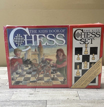 Vintage The Kids Book Of Chess  Chess Game Set &amp; Book Harvey Kidder New - $13.40