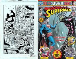 Superman Giant #3 Paul Pelletier Original Art Page ~ Toyman Giant Robot ... - £235.35 GBP