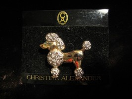 Christine Alexander Rhinestone poodle pin / brooch - £14.94 GBP