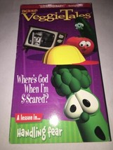 Veggie Tales Where&#39;s God When I&#39;m S-Scared? Vhs Tape-TESTED-VINTAGE RARE-SHIP24HR - £9.84 GBP