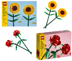 Lego 40460 Roses &amp; 40524 Sunflowers New Sealed - $36.00