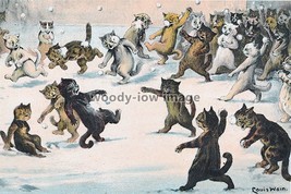 rp14610 - Louis Wain Cats , Snowballing - print 6x4 - $2.80