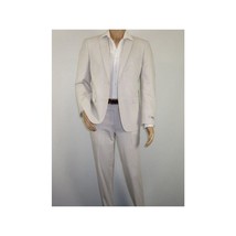 Men Seersucker Suit By Adolfo Stripe Casual Dressy Summer Suit 2 Button C624 Tan image 3