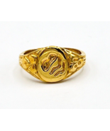 Collectible Girl Scout 2003 Gold Tone Trefoil Ring Adjustable Size 7 - £26.46 GBP