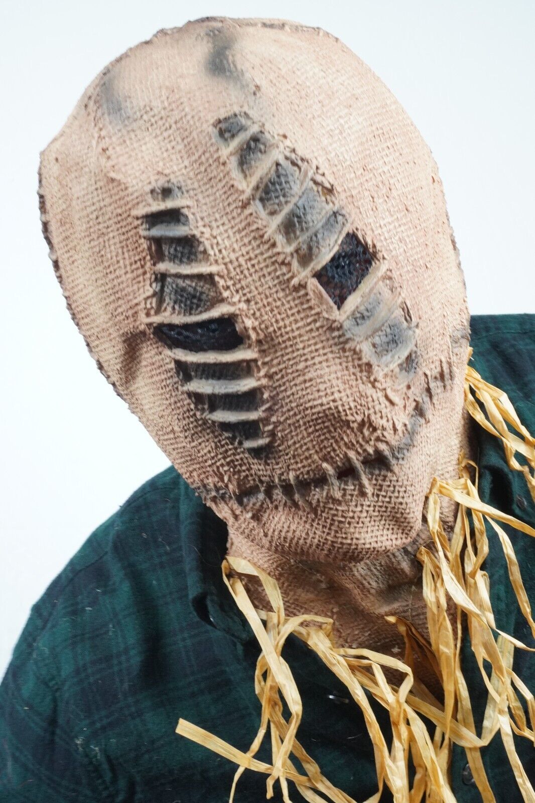 Halloween Costume Scarecrow Mask Latex  Realistic Mask Scary stitches - $24.99