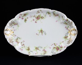 Haviland Limoges Princess Pink Roses Oval Platter, Schleiger 57A 11 1/2 x 7 3/4&quot; - £27.65 GBP