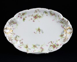 Haviland Limoges Princess Pink Roses Oval Platter, Schleiger 57A 11 1/2 x 7 3/4&quot; - $35.00