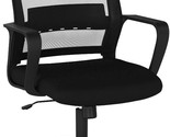 Mid-Back Mesh Office Chairs With Lumbar Support And Adjustable Height Sw... - £52.12 GBP