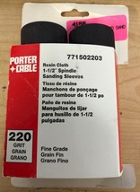 Porter Cable 1.5&#39;&#39; x 4.5&#39;&#39; 220 Grit Spindle Resin Cloth Sanding Sleeve (... - £6.94 GBP