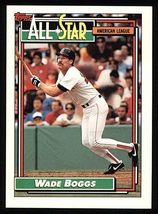 1992 Topps # 399 All-Star Wade Boggs Boston Red Sox (Baseball Card) NM/MT Red So - £11.21 GBP