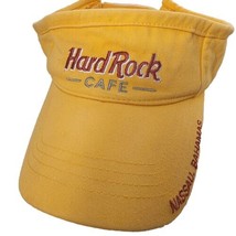 HARD ROCK CAFE Visor Cap Cafe Nassau Bahamas Yellow Embroidered Adjustab... - $10.23
