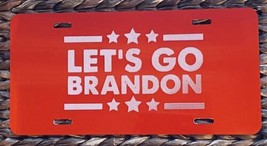 NEW Let’s Go Brandon Patriotic Car Tag Engraved Etched Red License Plate GIFT - $22.99