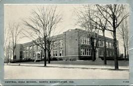 Central High School North Manchester IN Indiana IN UNP Silver Border Postcard B9 - £2.33 GBP