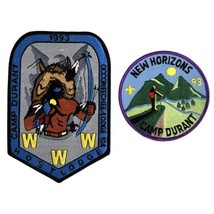 Vtg 1993 BSA Boy Scouts Camp Durant Occoneechee Lodge 104 New Horizons Patch Lot - $19.00