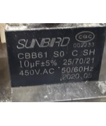 Sunbird CBB61 SO CSH capacitor Motor Run Capacitor 10µF 450V AC - €16,36 EUR Sunbird CBB61 SO CSH capacitor Motor Run Capacitor 10µF 450V AC - €16,36 EUR