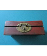 ANTIQUE CHINESE Wood BLACK BEIGE GOLDEN Lacquer Box newspaper inside PIC... - $88.90 CAD