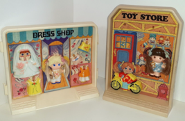 Vintage Knickerbocker Dolly Pops Toy Store &amp; Dress Shop Dolls Clothes Wedding - £12.46 GBP