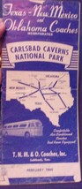 Vintage Carlsbad Caverns National Park Bus Brochure/Map 1960 - $4.99