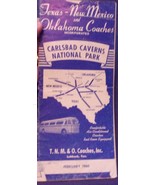 Vintage Carlsbad Caverns National Park Bus Brochure/Map 1960 - $6.84 CAD