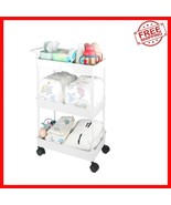 Elegant Beige Baby Diaper Caddy Cart - Movable Organizer for Nursery Ess... - $815.32 MXN