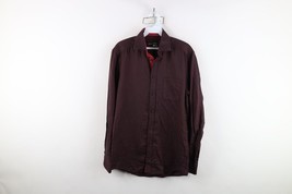 Horst Mens 15 38 Slim Fit Distressed Polka Dot Collared Button Shirt Red... - $19.75