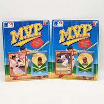 1990 MVP Jose Canseco / Ricky Henderson Oakland A&#39;s MLB Pin Baseball Car... - $7.87