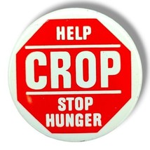 Vintage Pinback Button Pin Help Crop Stop Hunger Political Farming Agric... - £14.83 GBP