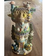 Cottontale Cottages Hand Painted Train Station Vintage 1995 NO Cord &amp; Light - $224.18 MXN