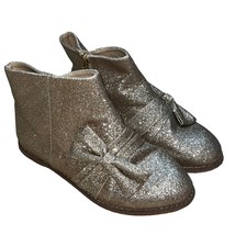 Janie and Jack Gold Sparkly Booties Size 13 Girls - £30.02 GBP