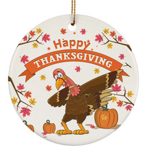 Thanksgiving Turkey Ornament Happy Giving Cute Turkey Dab Autumn Ornaments Gift - £11.55 GBP
