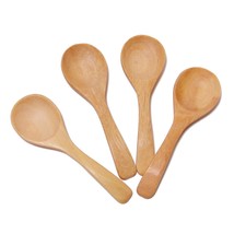 Mini Wooden Spoons Condiments Salt Spoons Tembusu Wood (10) - £10.59 GBP