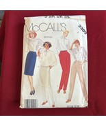 Vtg 2309 McCalls Sz 14 Sewing Pattern Misses 1986 Uncut FF Pants - $8.60