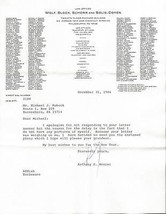 Tony Skip Minisi Signed 1986 Typed Letter Navy NY Giants - £63.45 GBP