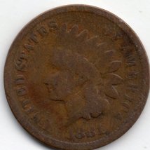 1881 Indian Head Cent Circulated - Estate Sale Find - £14.15 GBP