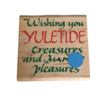 Inkadinkado Rubber Stamp Wishing You Yuletide Treasures Christmas Card M... - £3.95 GBP