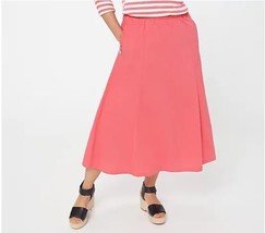 J Jason Wu Woven Midi Skirt (Bright Coral, XL) A396917 - $17.67