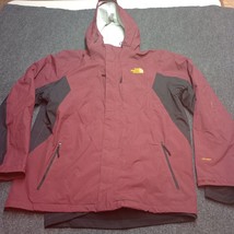 The North Face Jacket Mens XL Regular Maroon Fleece Lined Hooded Coat Dr... - $46.37