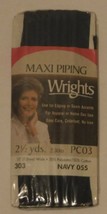 Wrights Maxi Piping Navy 2.5 yards 1/2 inch Wide for Edging or Seam Accents - $4.99