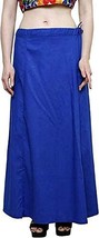 Women&#39;s Saree Cotton Inskirt Free Size Underskirt Petticoat Royal Blue Color - £8.17 GBP