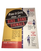 Original 1960’s Bicycle Institute Of America Safety Poster - £27.06 GBP