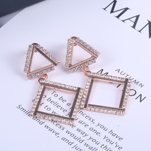 Exaggerated Geometry Triangle Diamond Long Earrings  Temperament Earrings Earrin - £7.98 GBP