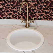 New White 19&quot; Derin Round Undermount Fireclay Prep Sink by Signature Har... - $449.95