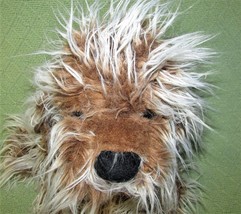 Kellytoy Bearded Collie Plush Dog 15&quot; Realistic Puppy Stuffed Animal Brown - £68.09 GBP